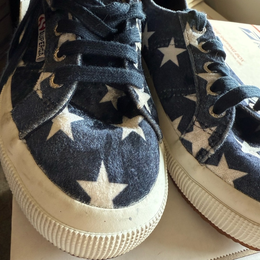 Superga Navy Star Sneakers - Picture 4 of 7